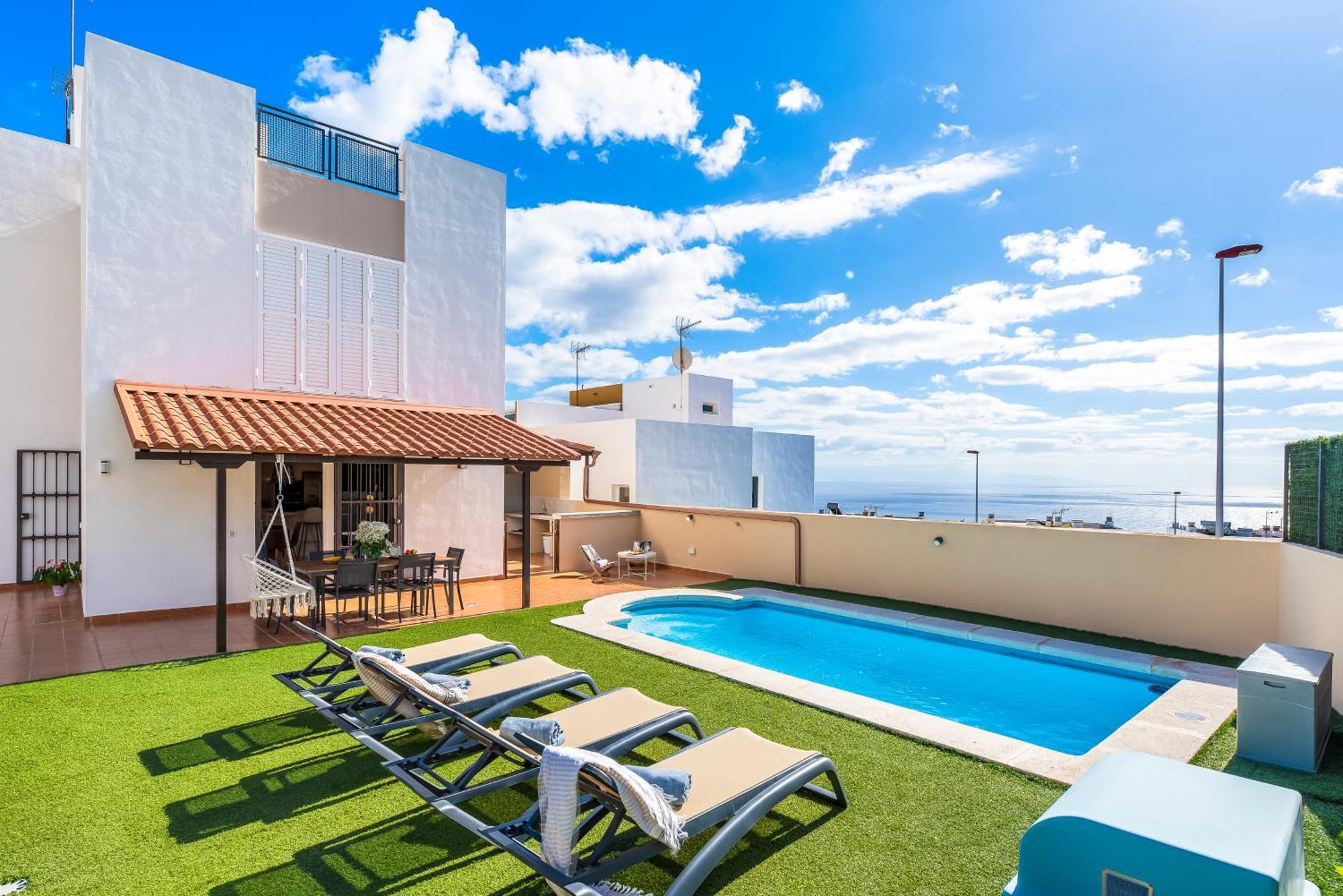 Villa Trueno Refugio De Lujo Con Piscina Climatizada Y Vistas Candelaria Exterior foto